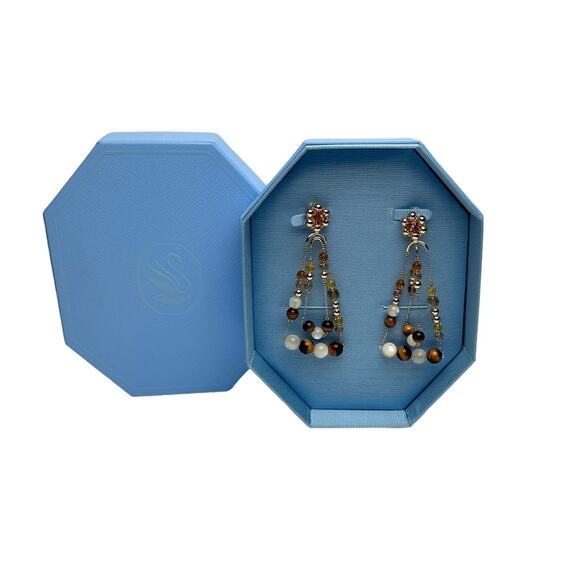 Swarovski Somnia drop earrings Clips Chandelier Extra long